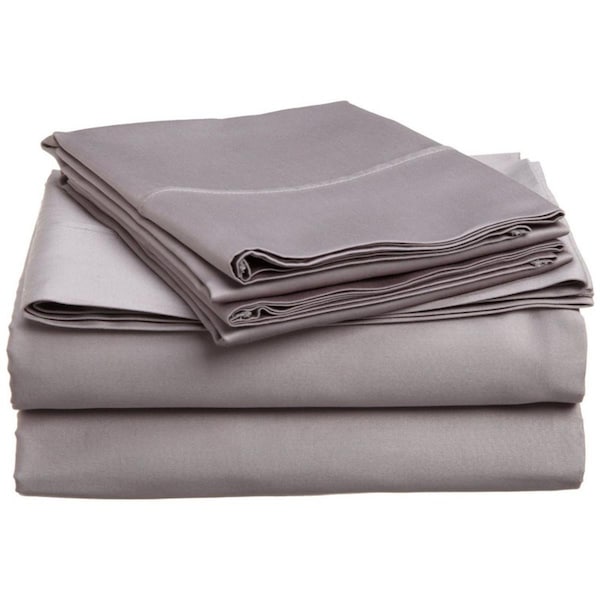 Impressions 300 Twin Sheet Set, Egyptian Cotton Solid - Grey 300TWSH SLGR - main